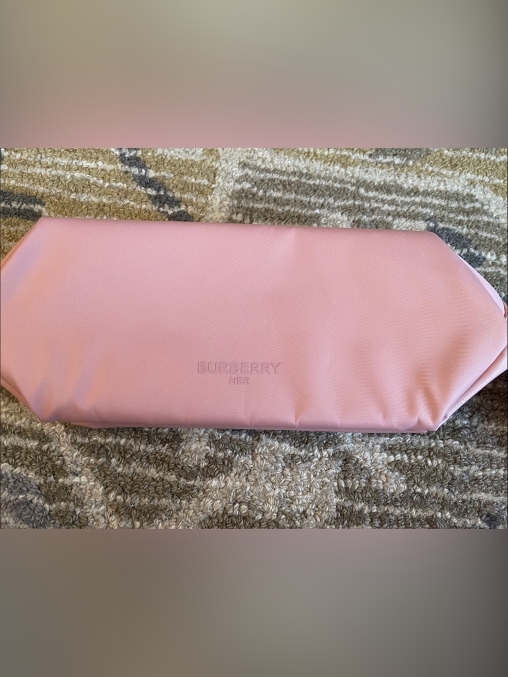 Burberry Soft Pink Leather Wristlet Clutch